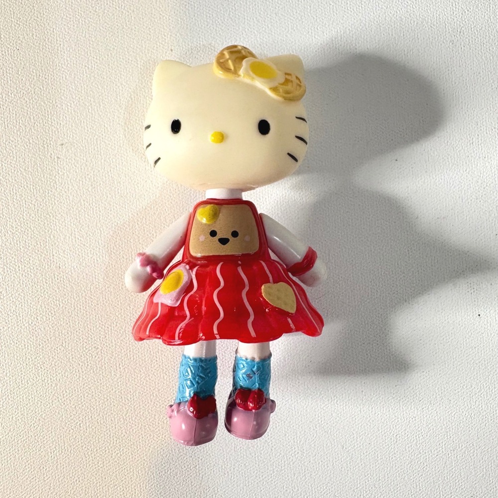 Sanrio Hello Kitty Blip Toys Mini Figure Red Dress Waffle Bow 3 Inch 2014